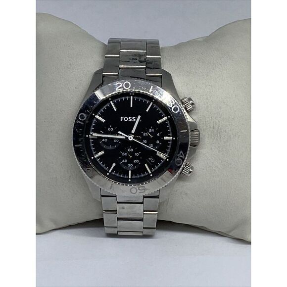 Fossil Retro Traveler CH2848 Mens Stainless Steel Analog Dial Quartz Watch QB686 - Picture 1 of 12